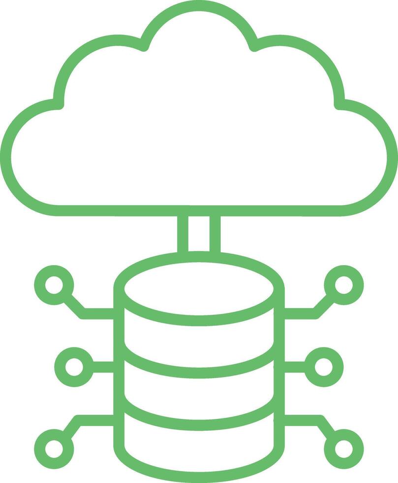 Outline Cloud Storage Icon vector