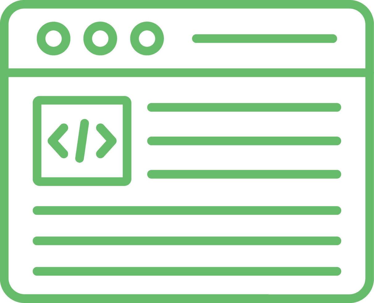 Web Coding Outline Icon vector