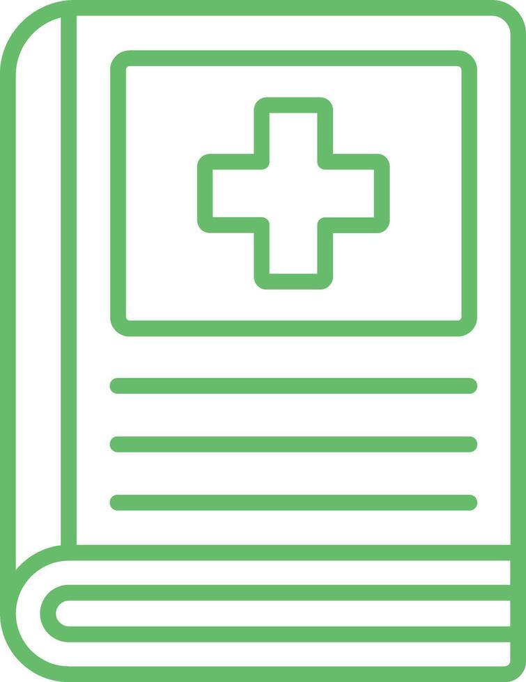 Medical Book Outline Icon vector