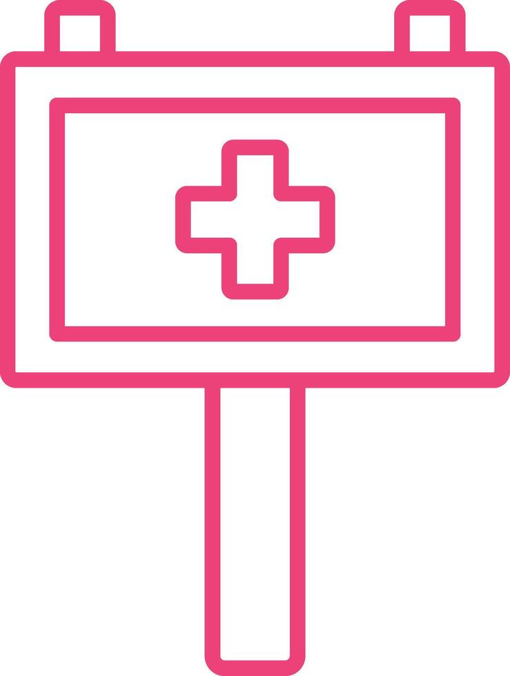 Signboard Outline Icon vector