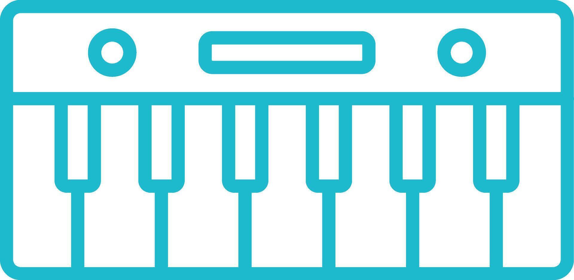 Piano Outline Icon vector