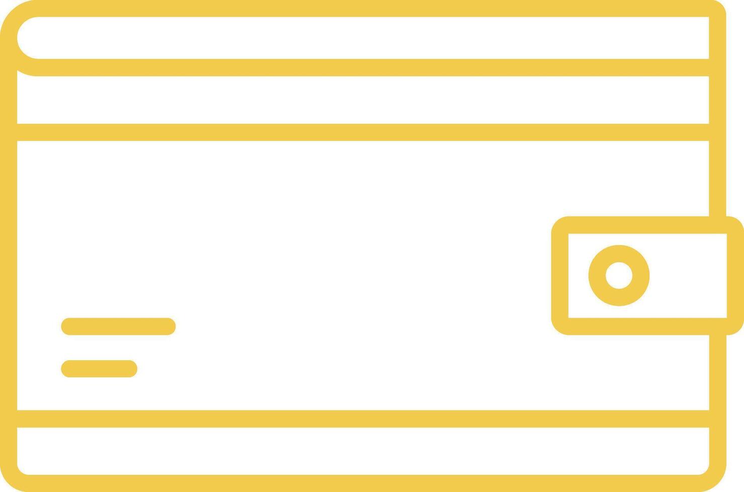 Outline Wallet Icon vector