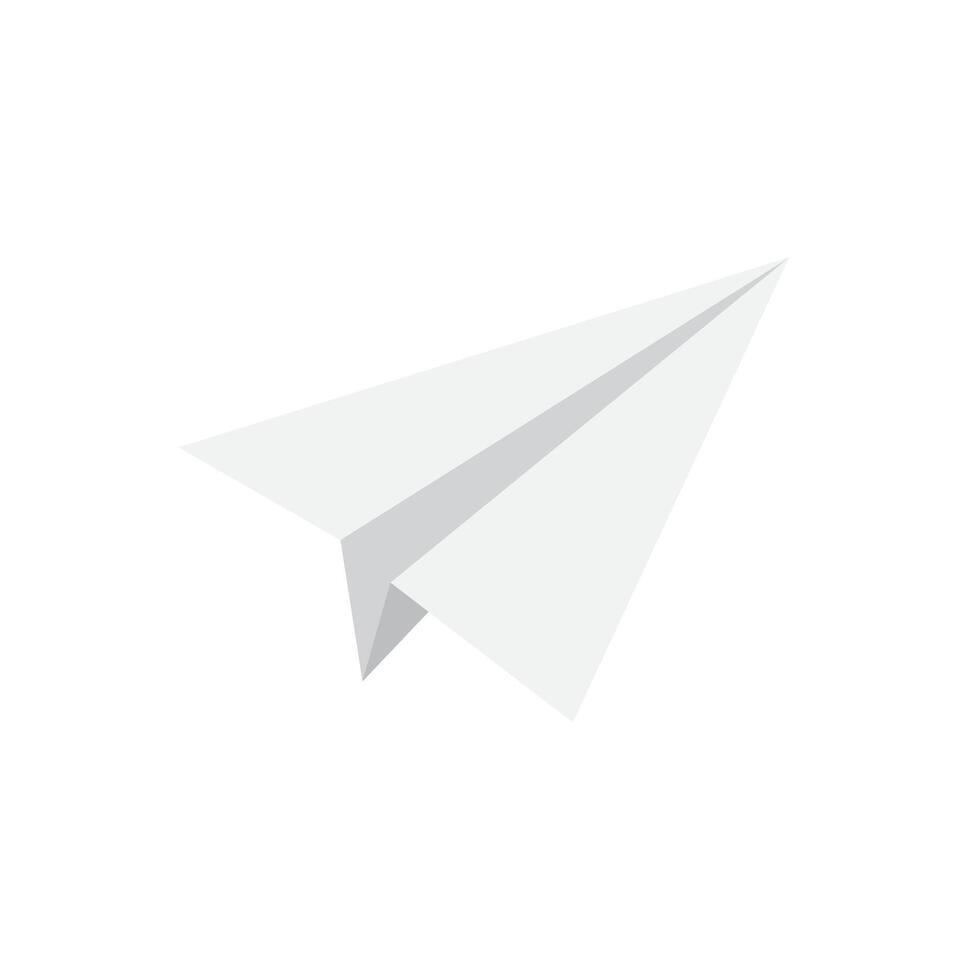 Simple folded paper plane isolated icon, creativity concept vector