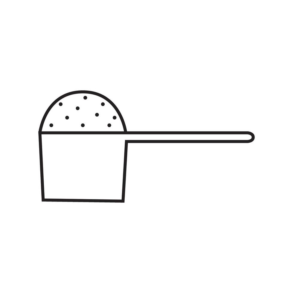 Illustration of Measuring Scoop with Powder vector