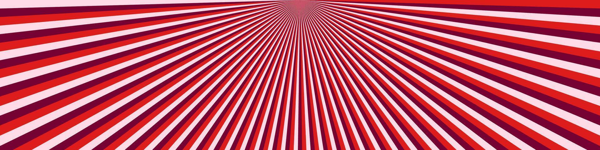 Geometric psychedelic abstract burst stripe background design - hypnotic colorful illustration with colored stripes vector