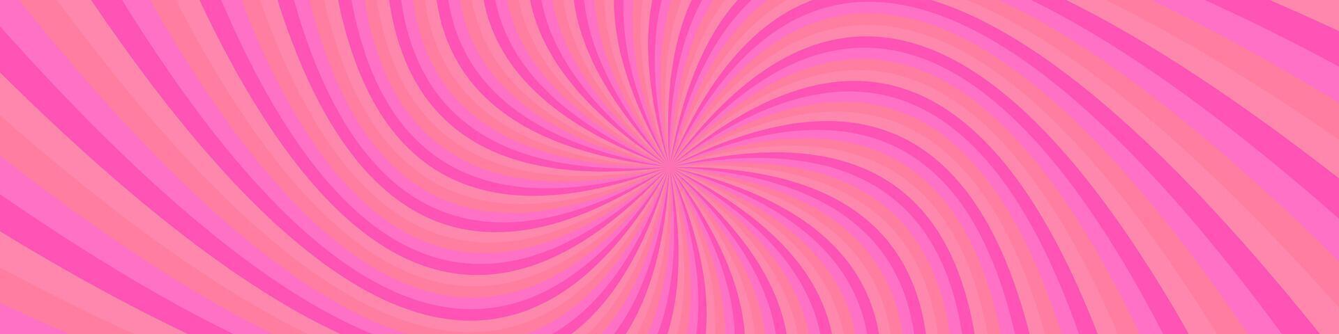 Pink psychedelic abstract twirl starburst background vector