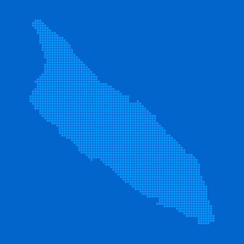 Blue halftone dot outline map background of Aruba vector