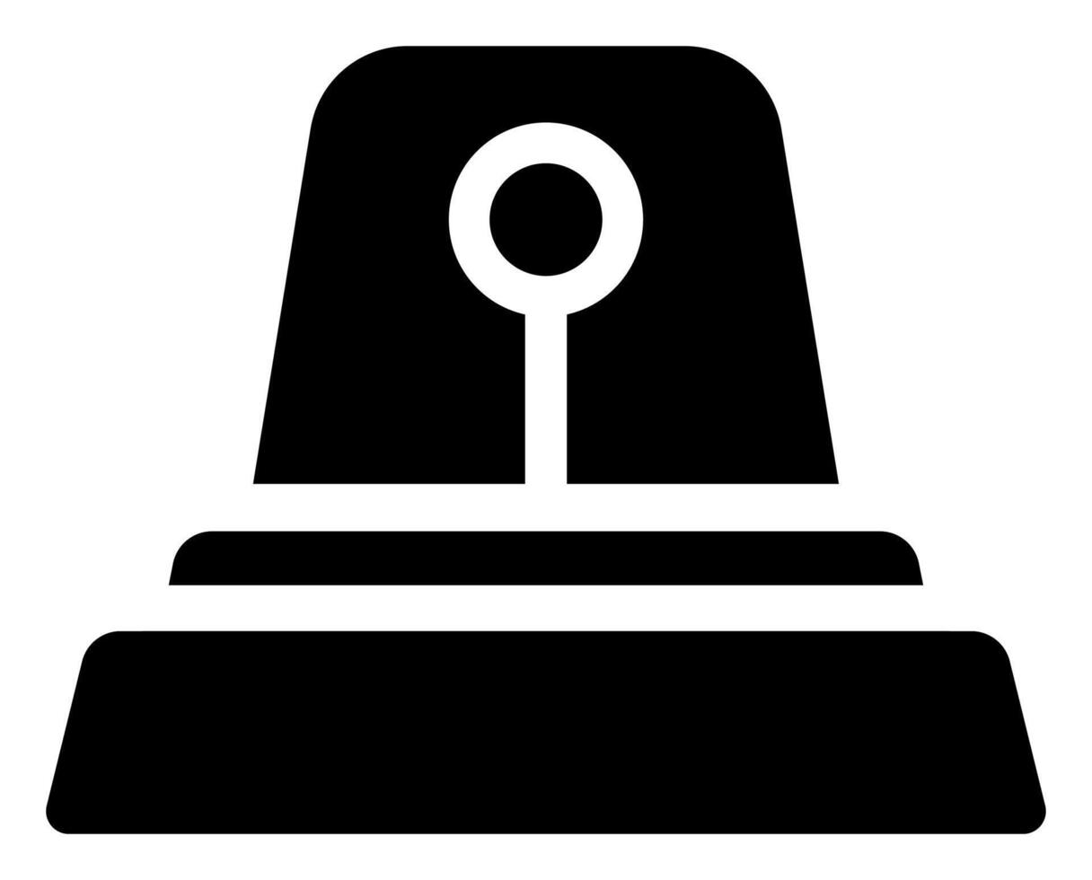 Simple Siren Symbol in Flat Design vector