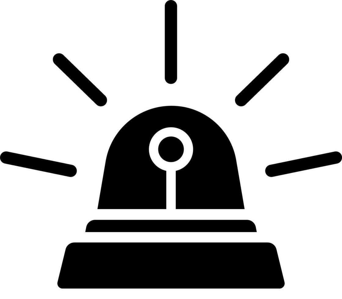 Flat Emergency Siren Signal Icon vector