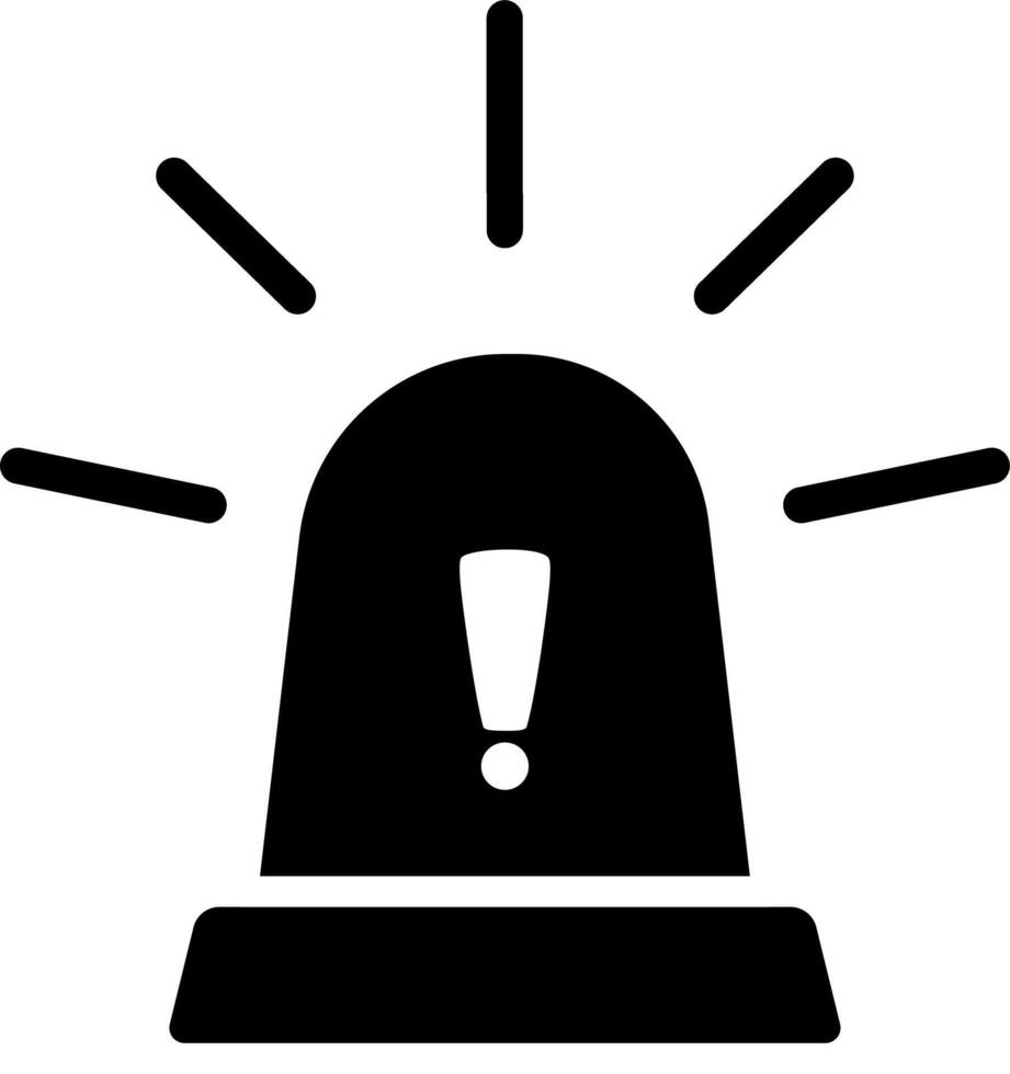 Simple Siren Flat Warning Icon vector