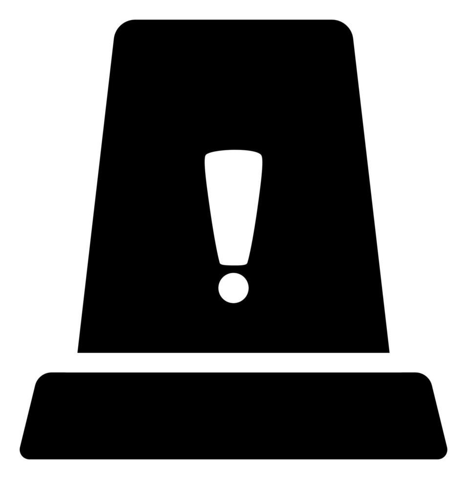 Simple Emergency Alert Flat Icon vector