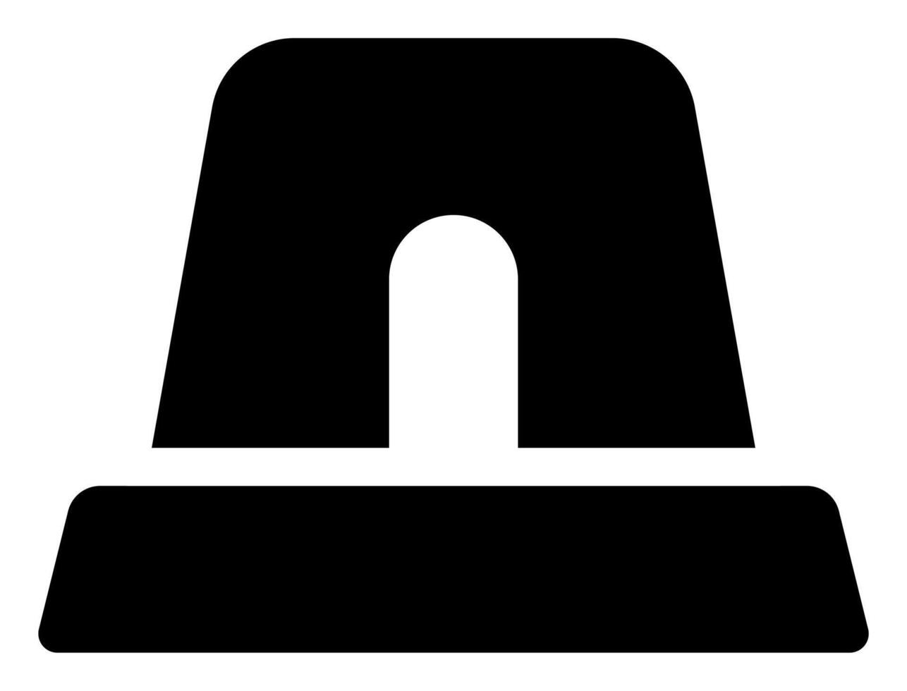 Caution Sign Siren in Flat Style vector