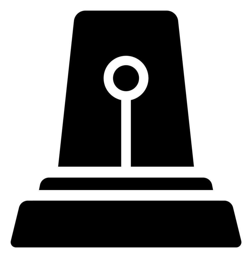 Flat Monochrome Emergency Siren vector