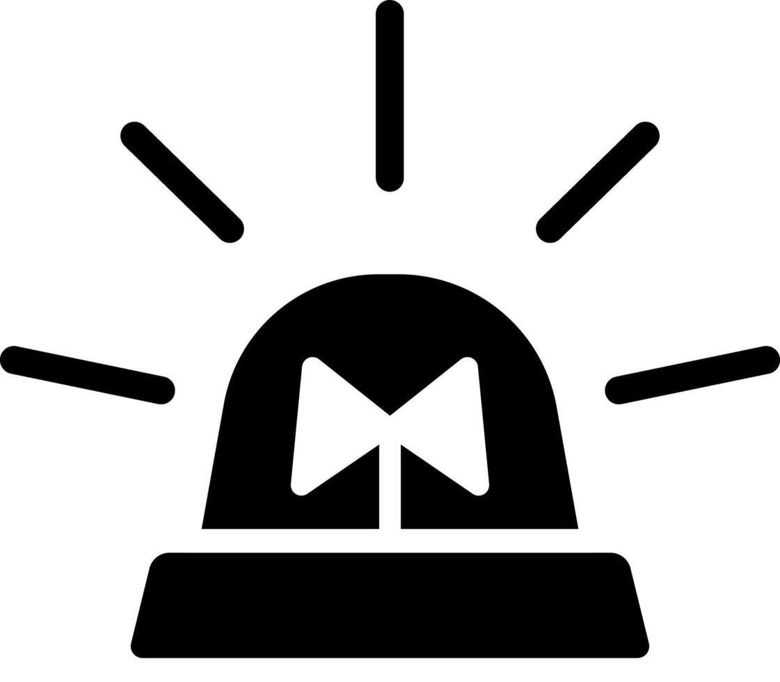 Simple Flat Siren Caution Symbol vector