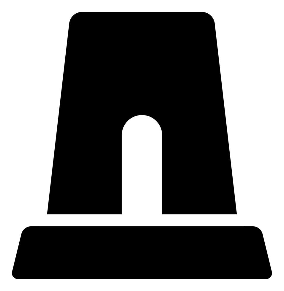 Siren Silhouette Flat Icon Clipart vector
