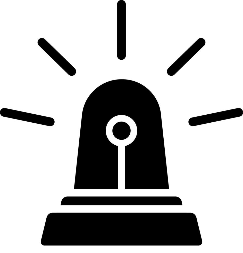 Siren Flat Icon Design on White vector