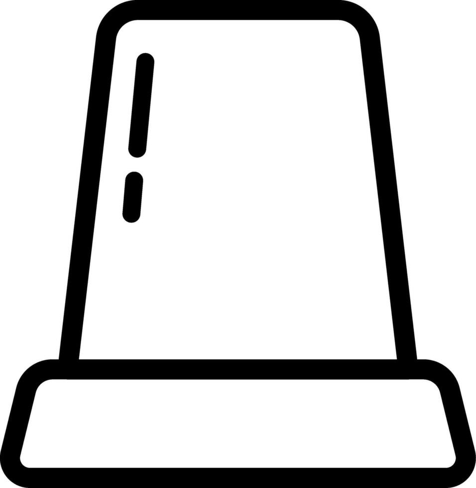 Police Siren Minimal Line Illustration vector