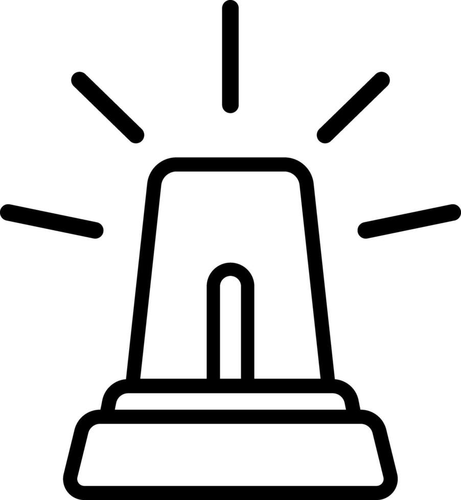 Warning Siren Icon Simple Design vector