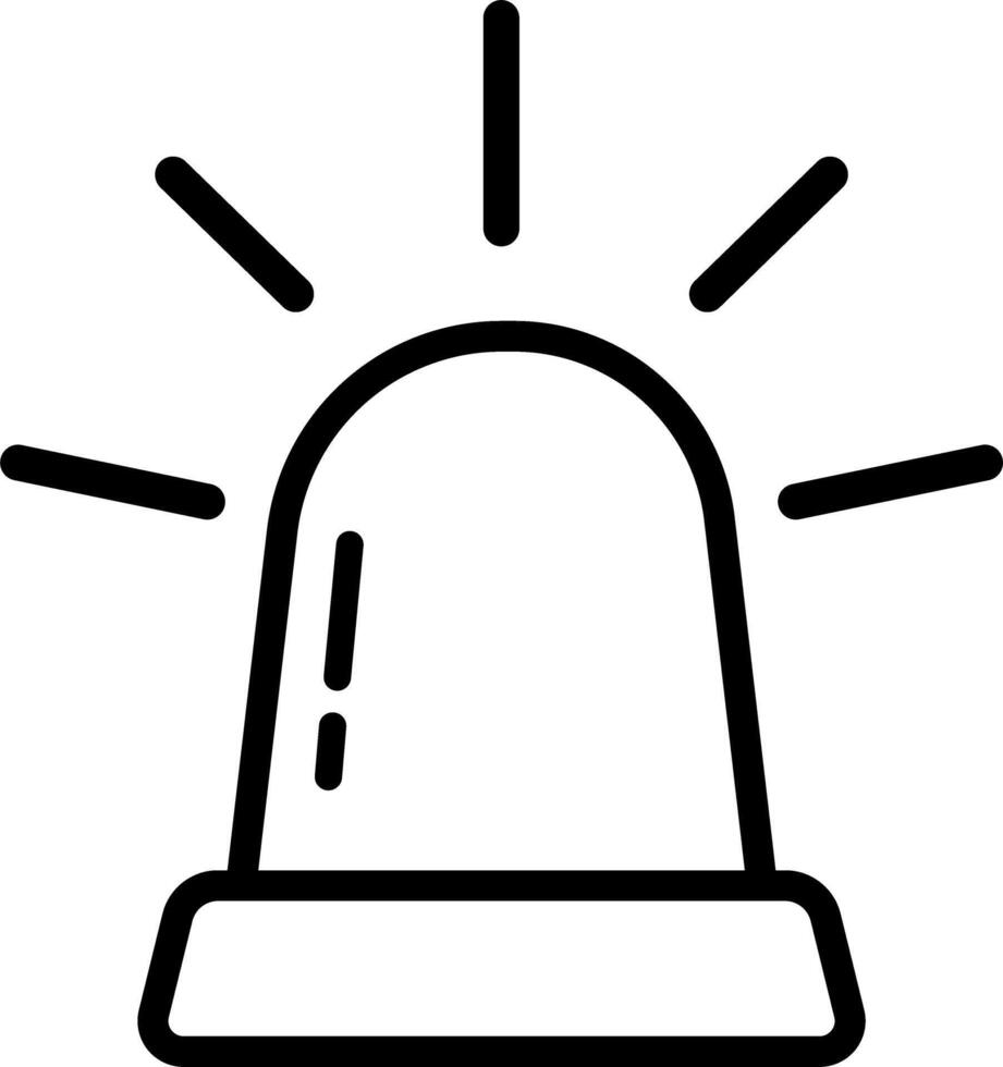 Minimal Siren Signal Alert Design vector
