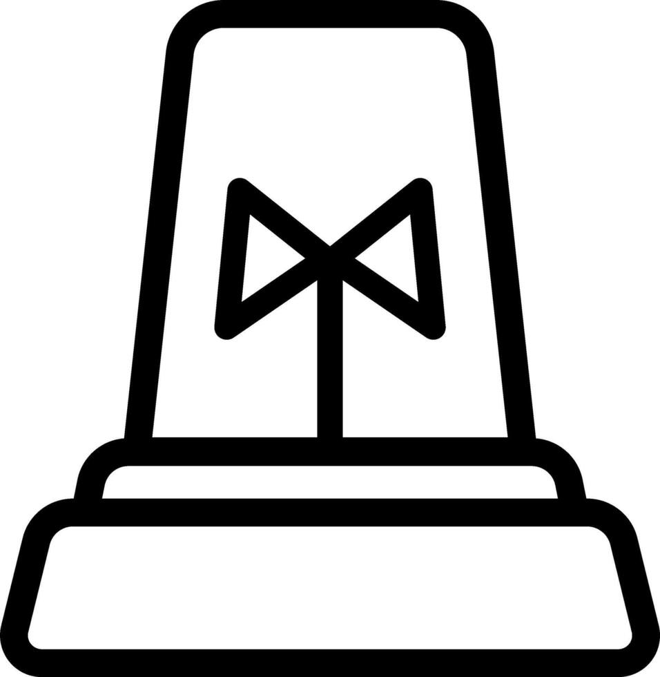 Caution Alert Symbol In Line Art vector