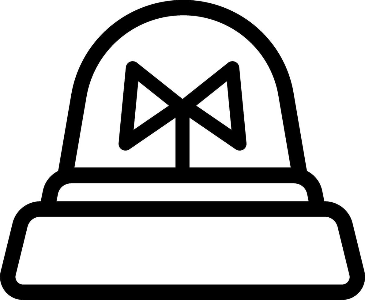 Caution Siren Icon In Simple Line vector