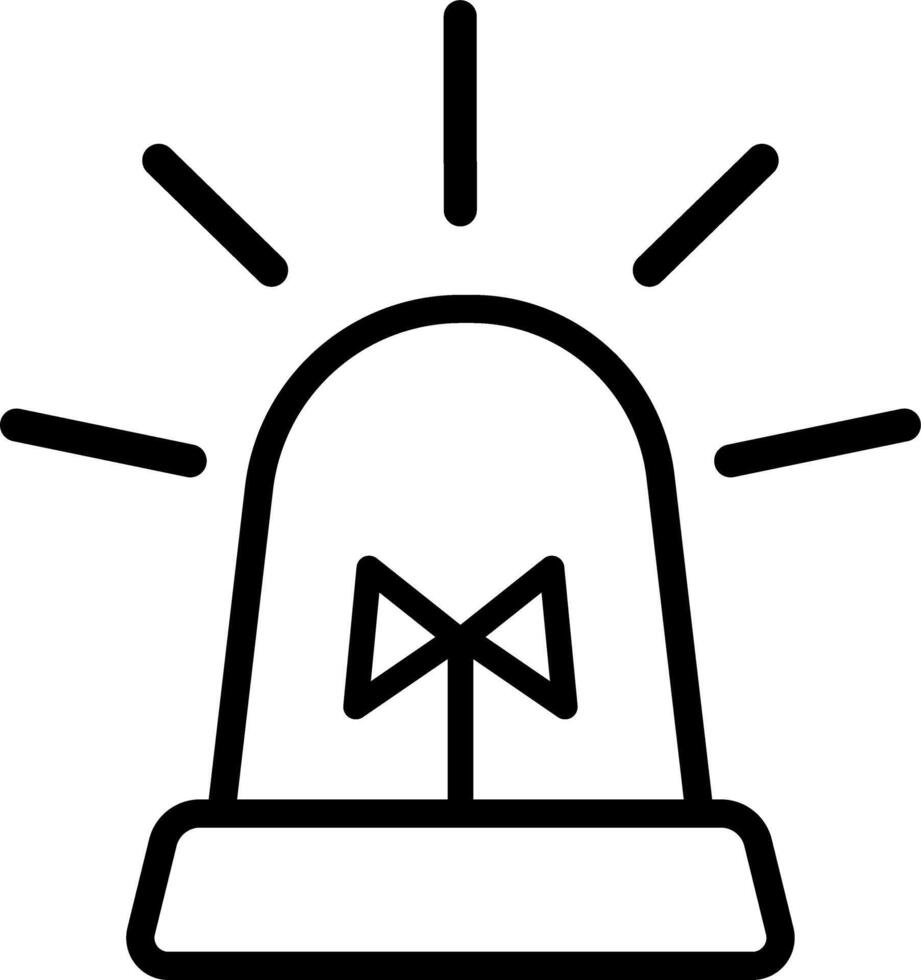 Siren Alert Icon Minimalist Style vector