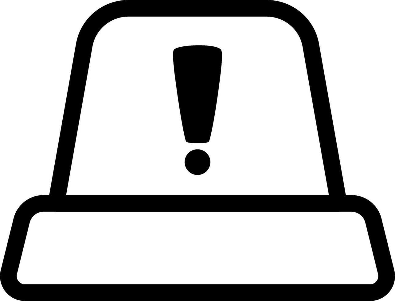Siren Flash Icon Minimalist Concept vector