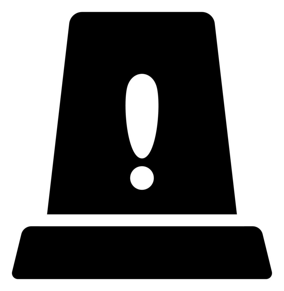 Emergency Vehicle Siren Light Silhouette vector