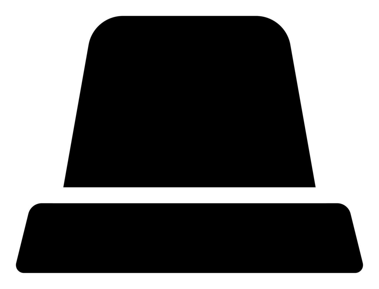 Emergency Alert Siren Light Silhouette vector