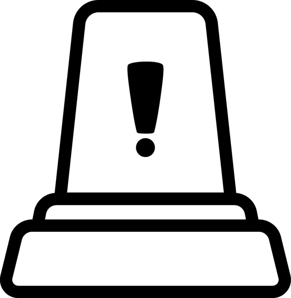 Siren Outline With Caution Mark vector