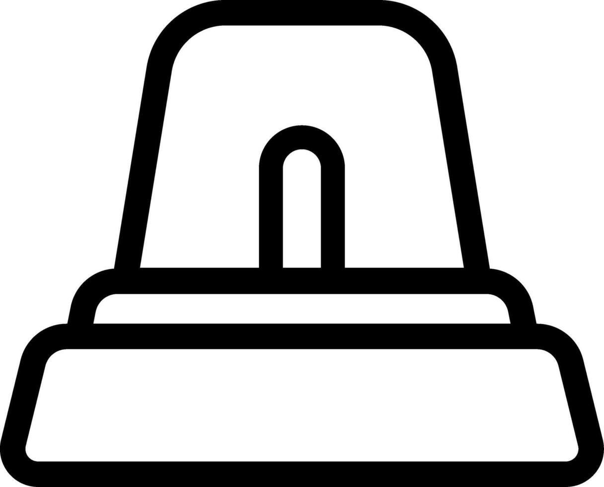 Siren Line Icon For Safety Use vector