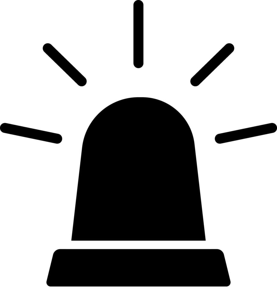 Flat Emergency Beacon Silhouette Design vector