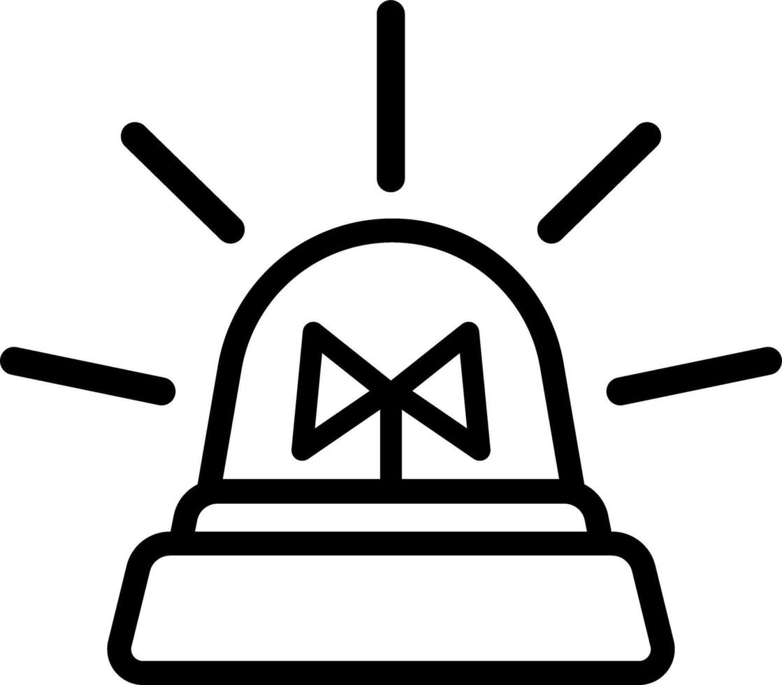 Minimal Siren Icon For Warning Signs vector