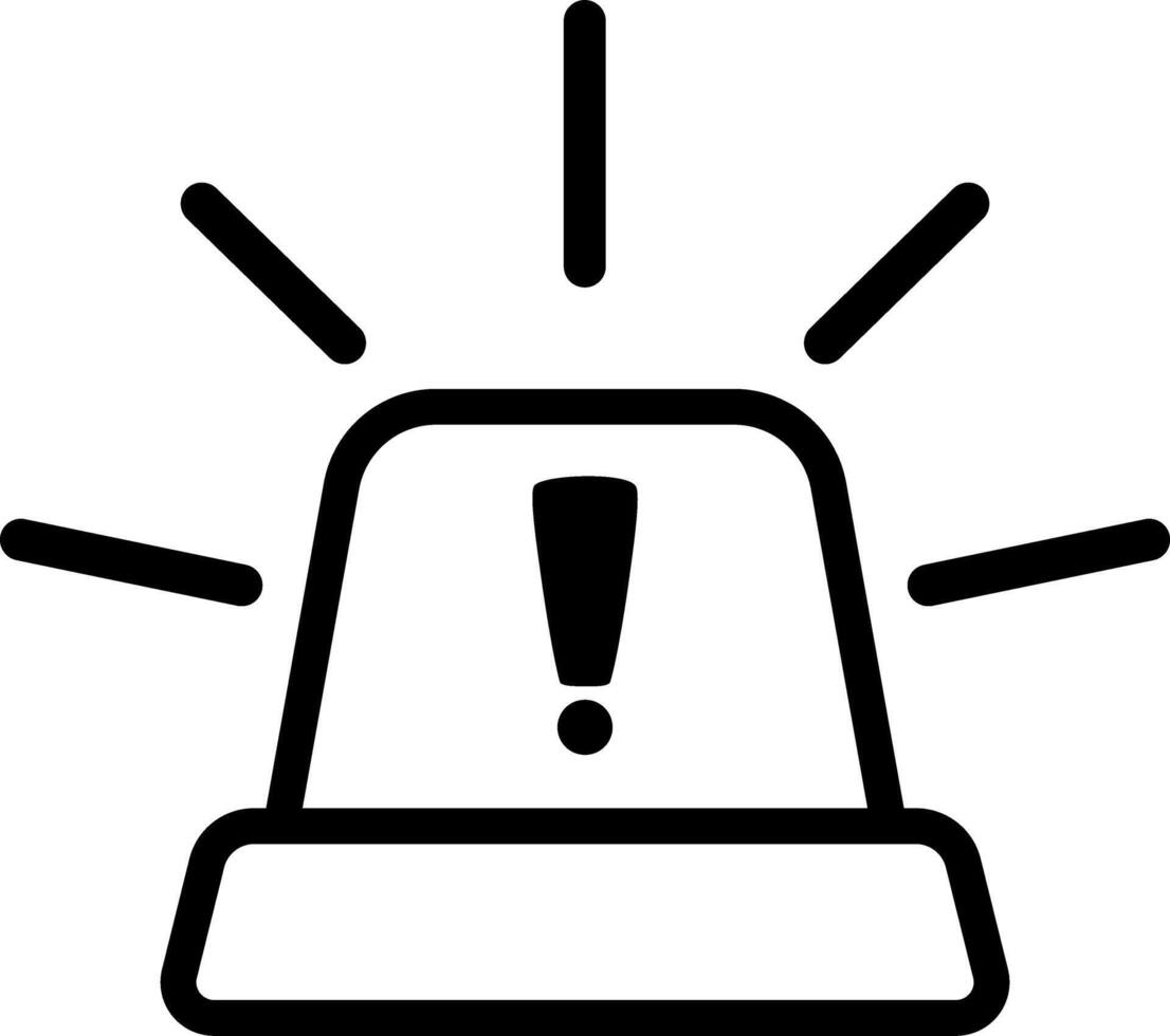 Basic Siren Icon In Outline Form vector