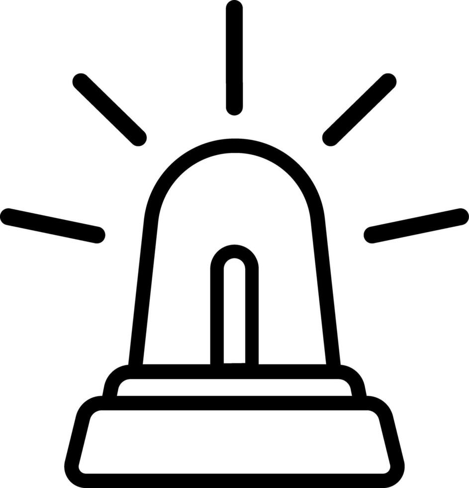 Flat Design Siren Minimalist Icon vector