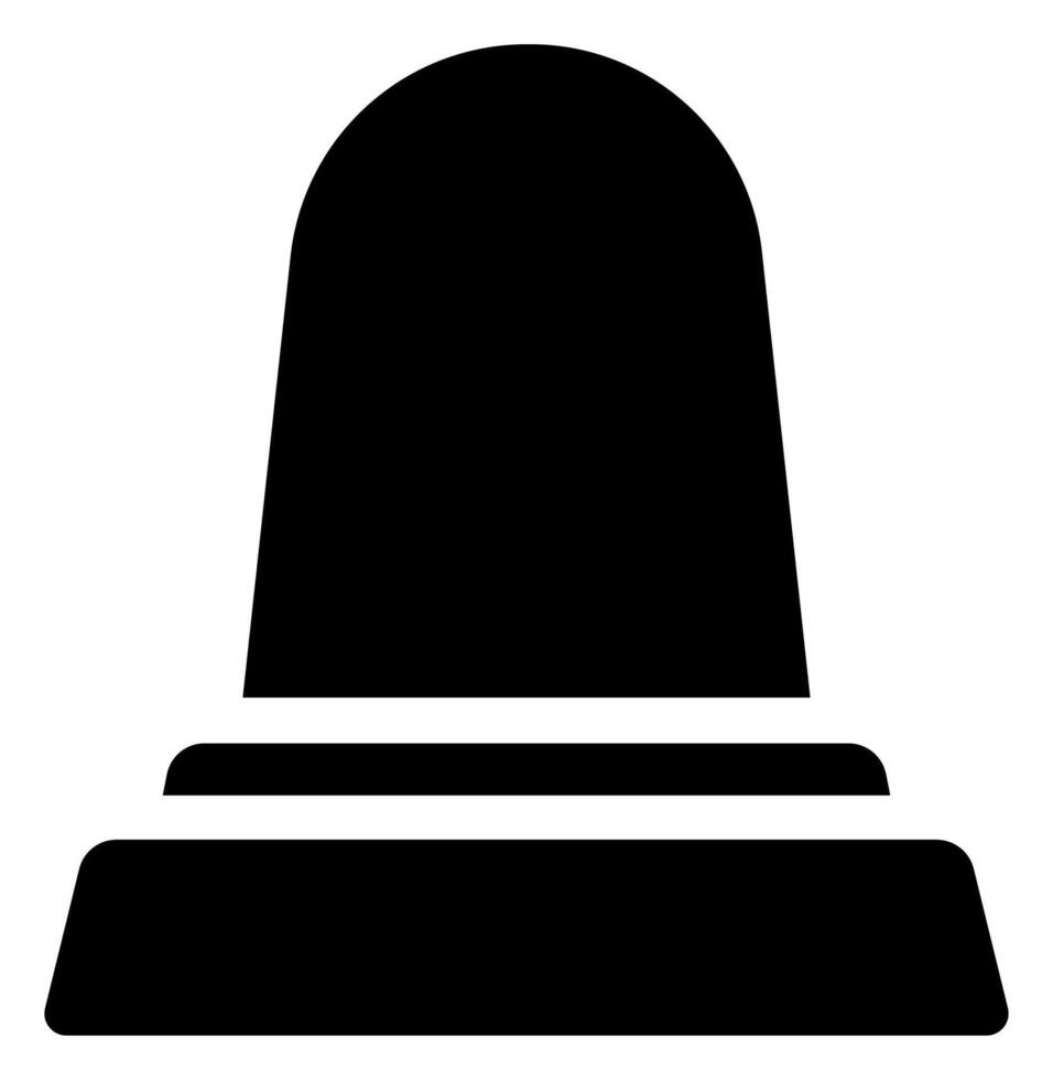 Dark Silhouette of Emergency Siren vector