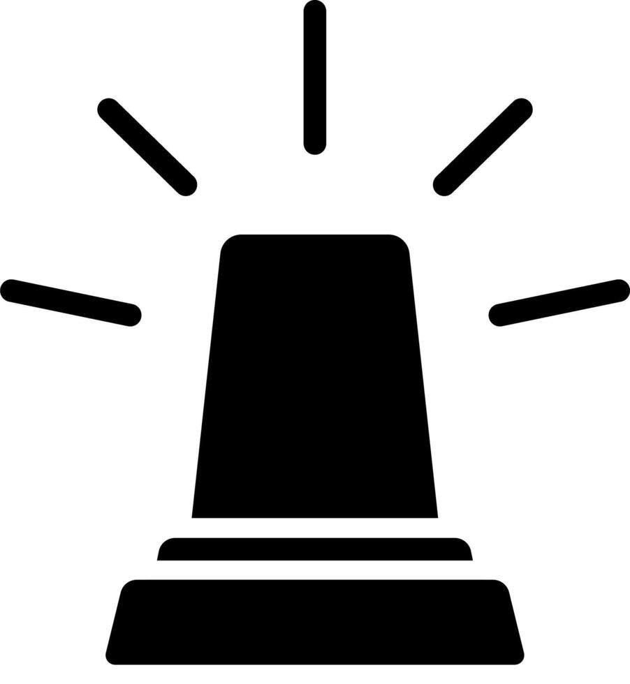 Siren Light in Minimal Flat Design vector