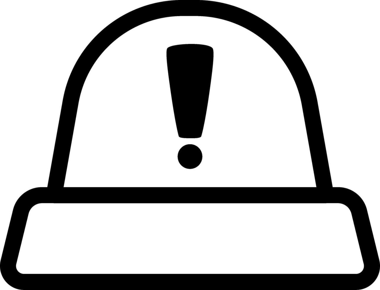 Black Line Drawing Of Emergency Siren vector