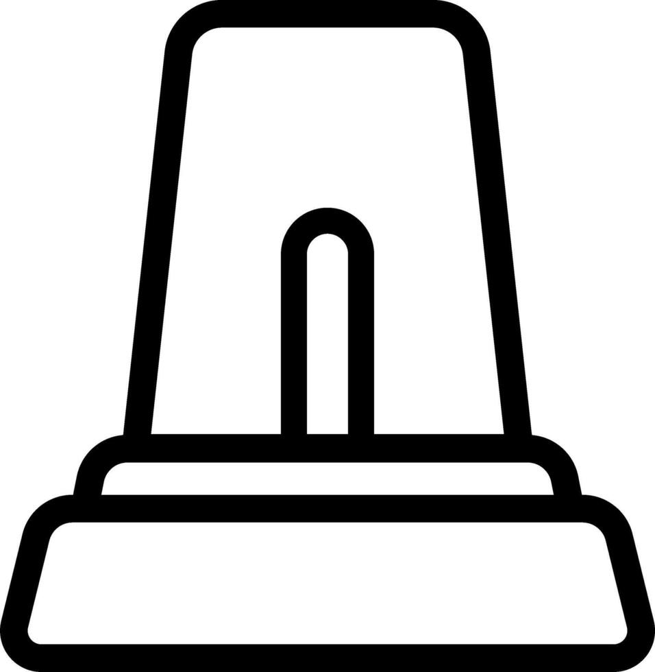 Siren Signal Line Icon vector