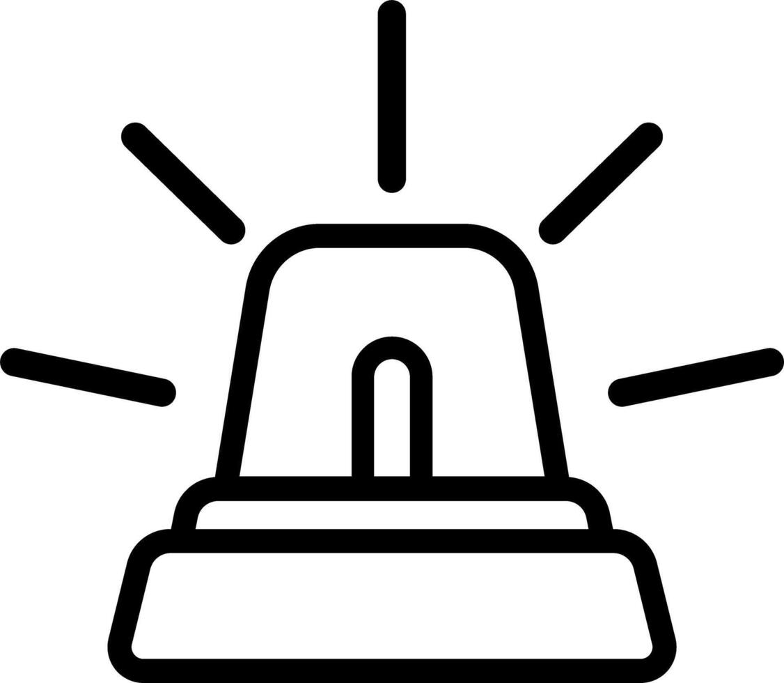 Minimalist Police Siren Symbol vector