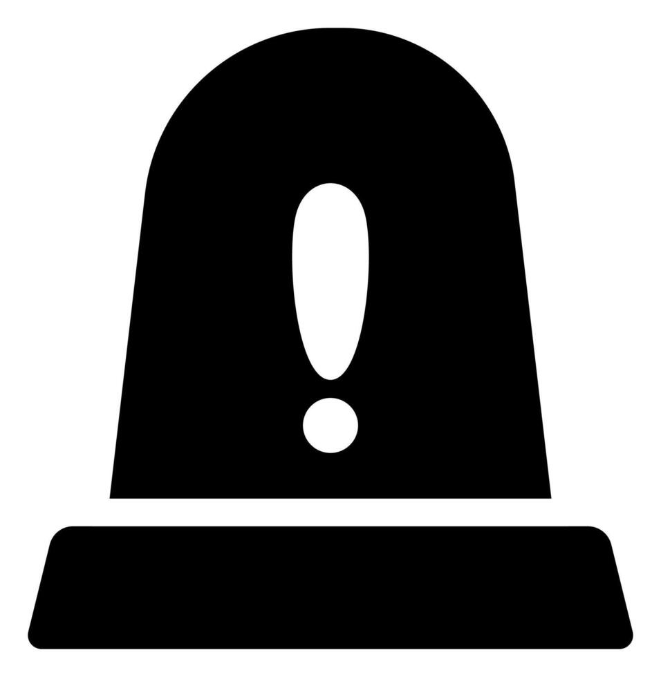 Flat Silhouette of Siren Light vector