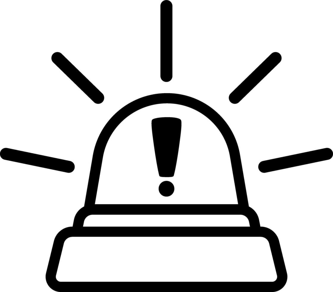 Minimal Line Siren With Alarm vector