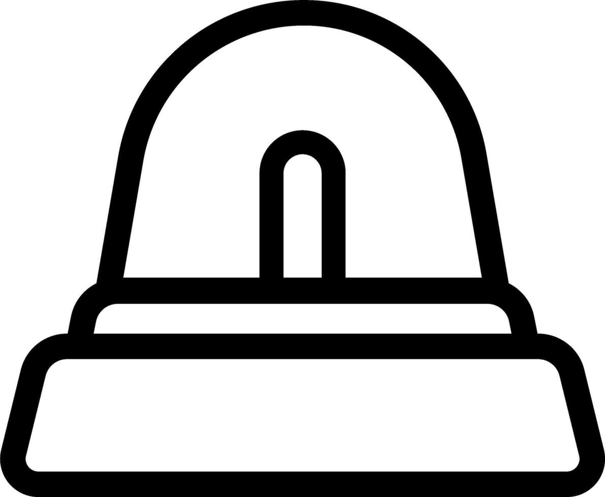 Simple Line Siren With Alert vector
