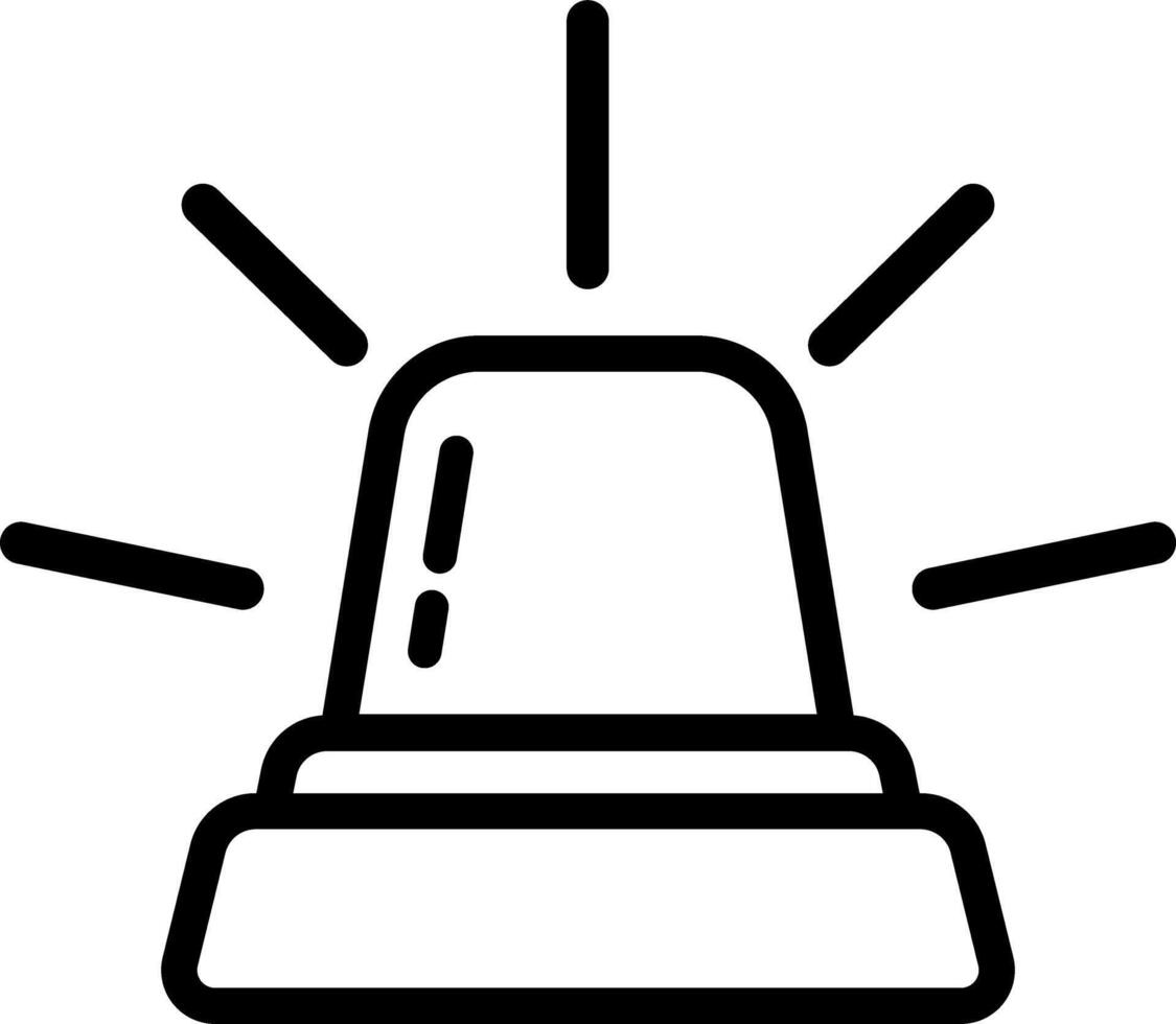 Black Line Style Emergency Beacon vector