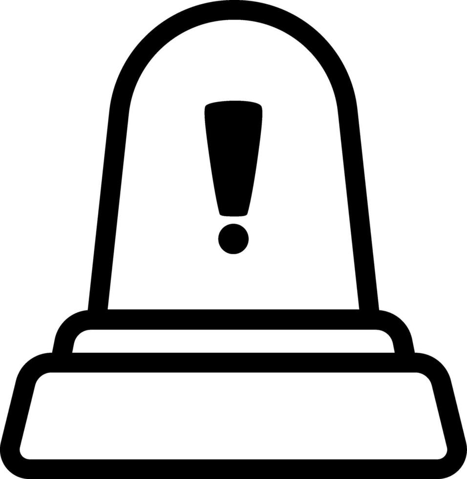 Emergency Siren Flat Line Icon vector
