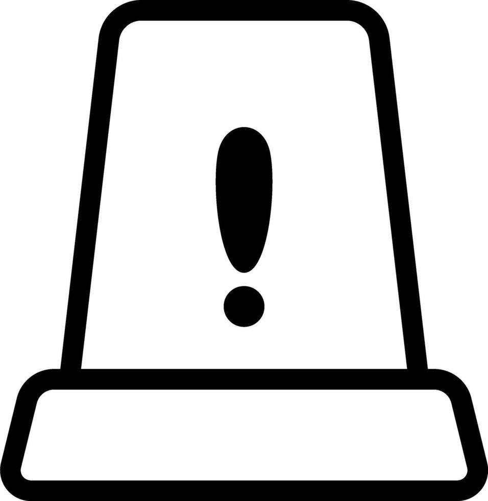 Flat Emergency Icon With Siren Light vector