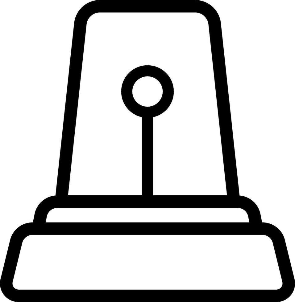 Flat Siren Signal Emergency Icon vector