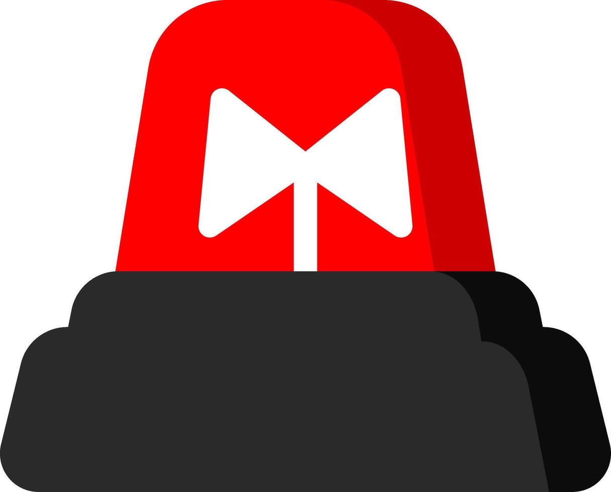 Siren Icon Red Flat Style Design vector