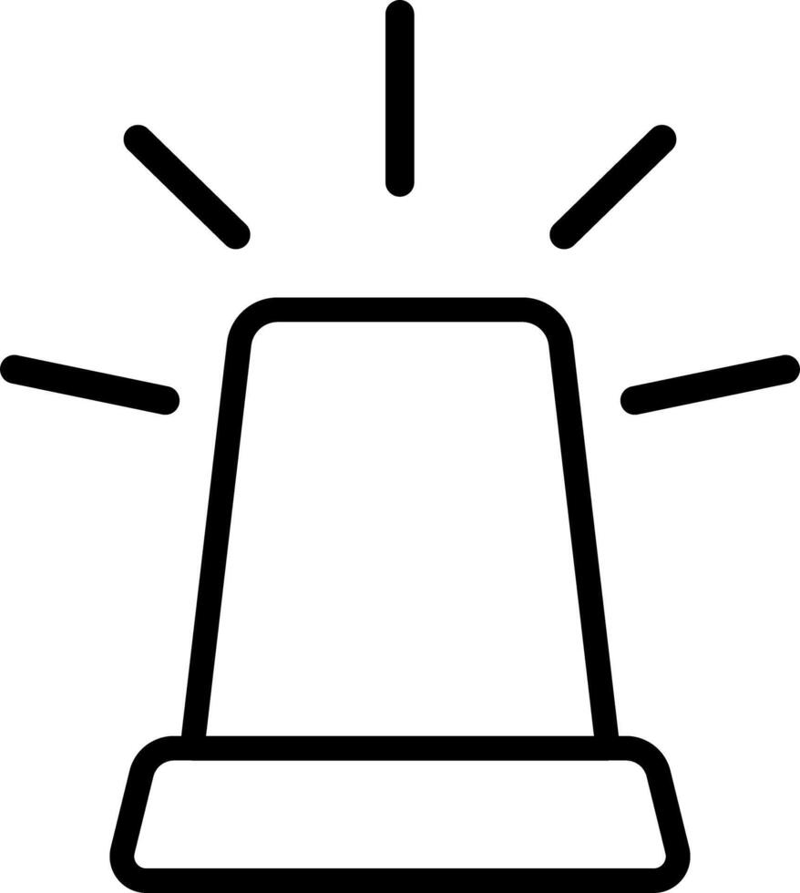 Siren Signal Emergency Icon Flat vector