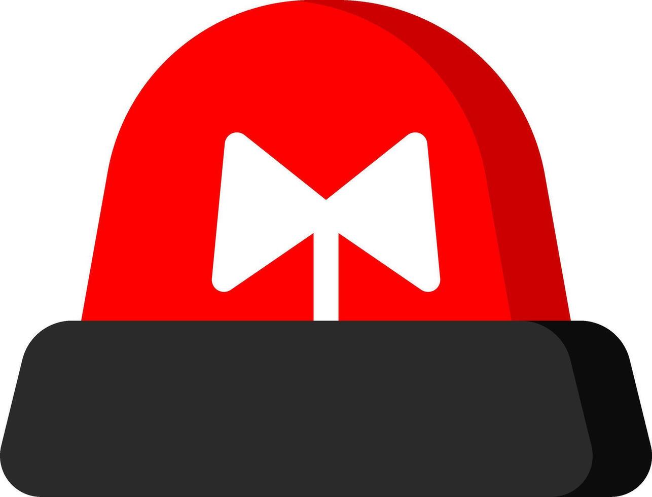 Siren Alert Icon With Red Color vector